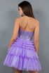 Sweetheart Corset Top Detailed Multi Layered Skirt Cocktail Dress for Women 4/XS-16/3X
